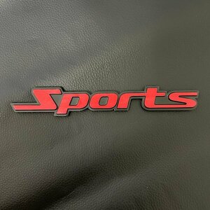 汎用 Sports スポーツ エンブレム スティッカー　赤　レッド　