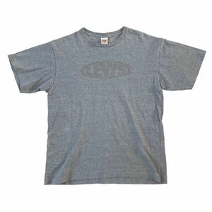 80s USA製 levis リーバイス ビッグロゴ デカロゴ 発泡プリント Tシャツ 杢グレー 霜降り　オールド　ビンテージ