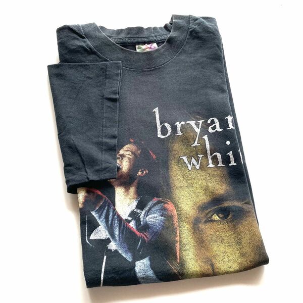 90s USA製 Bryan White 両面プリント　ロック ツアー　Tシャツ　 バンド　黒　ブラック　オールド　ビンテージ