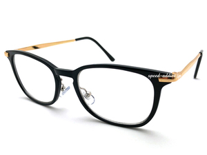 KEYHOLE BRIDGE SQUARE WELLINGTON SUNGLASS BLACK/GOLD × CLEAR/キーホールブリッジスクエアウェリントンサングラスブラックゴールド透明