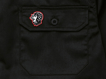 WORK SHIRT SPEED ADDICT TRADE MARK BLACK S/刺繍ワッペンワンポイントワークシャツツイルシャツアメリカusavintage古着アメカジ軍物50s_画像8