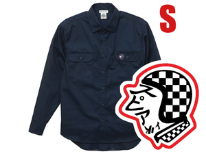 WORK SHIRT SPEED ADDICT TRADE MARK NAVY S/紺ネイビーワークシャツミリタリーシャツデニムシャツネルシャツdickiesベンデイビスアメカジ