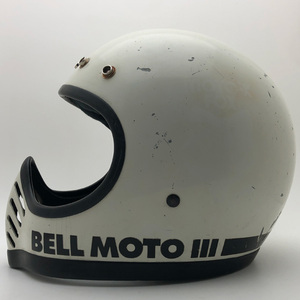 送料無料 BELL MOTO3 初期型 WHITE 58cm/ベルモト3白ホワイトビンテージヘルメットフルフェイスvmxオフロードモトクロスモト4モトスター80s