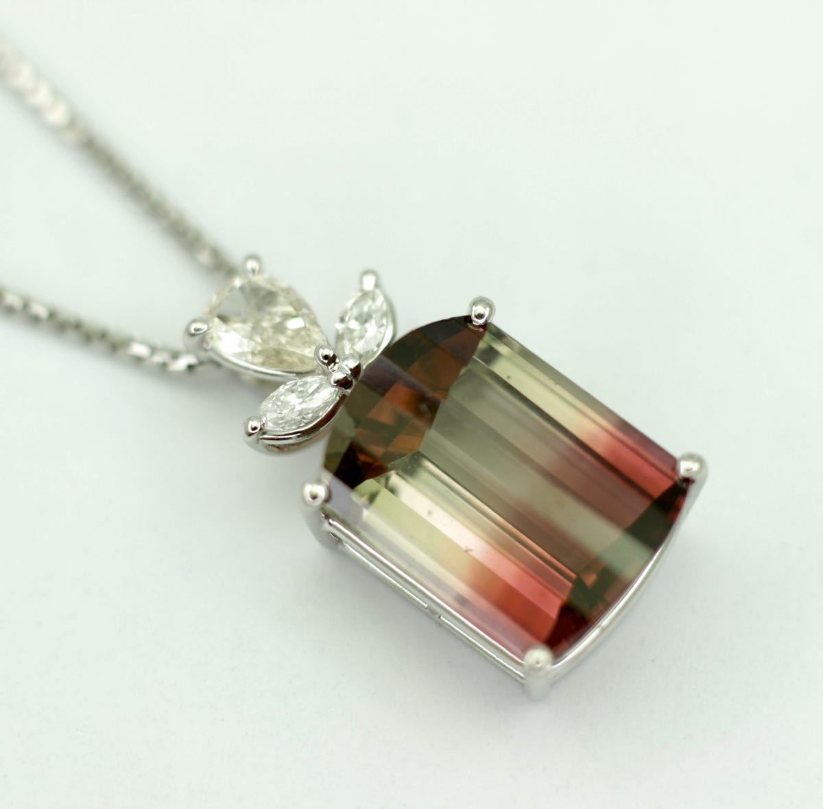 pt900 天然バイカラートルマリン(コンゴ産) 0 99ct34800円当社の枠を