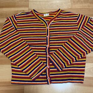 ボーダー カーディガン カラフル
