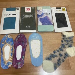 新品 未使用 タイツソックス8点セット 靴下屋 FUKUSUKE 膝下ソックス