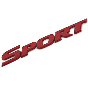 エンブレム カスタム ステッカー デカール プレート Sport Bタイプ レッド 送料無料