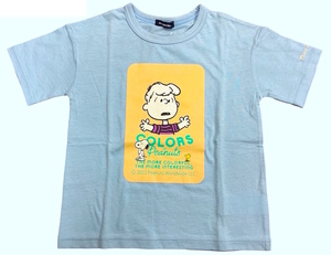 即決★新品タグ付 Moujonjon ムージョンジョン★PEANUTS スヌーピー ライナス 半袖シャツ★部屋干しOK生地 日本製★120cm（7-8才）￥1650