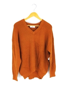 AZUL by moussy(アズールバイマウジー) V NECK LOOSE KNIT TOPS レディ 中古 古着 1039