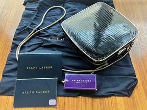 新品タグ付/定35万【最高位PURPLE LABEL◎2WAY PARTY BAG】POLO RALPH LAUREN本物を知る大人にオススメするBAG◎超希少エキゾチックレザー