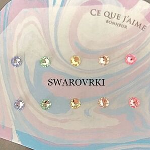 10本セット 全38色から選べる* スワロフスキー ピアス ミニピアス