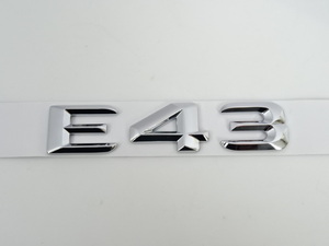 ★ベンツ メッキ リア トランク エンブレム スチール 山型 E43