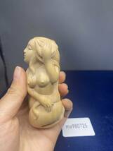 【実物 裸婦】 裸婦像 置物 大迫力 彫刻 女性 手作り 木彫り 細密彫刻 美術工芸品_画像1