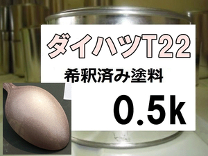 ◆ ダイハツＴ22　塗料　ライトローズマイカＭ　ライトローズマイカメタリック　T22　希釈済