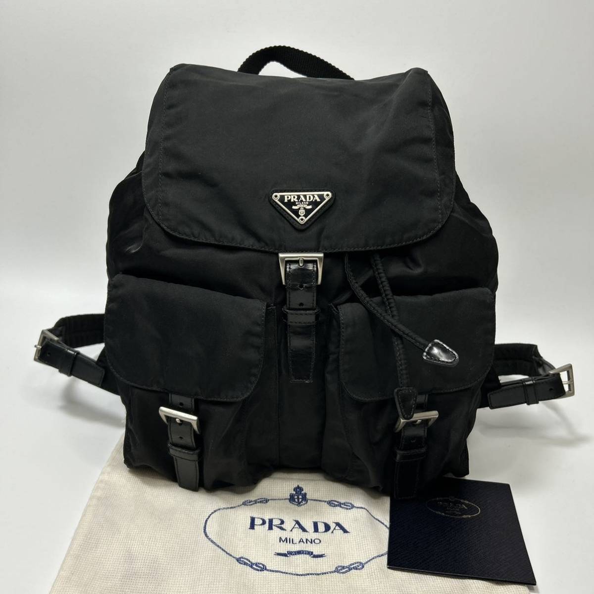 PRADA プラダ イタリア製 ナイロン バックパック リュック 三角