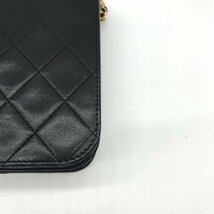 1円 CHANEL シャネル ココマーク マトラッセ プッシュロック チェーン ショルダー バッグ ブラック M8880_画像6