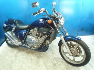 HONDA Magna 750V4 blue vehicle inspection "shaken" preliminary inspection correspondence car half-price delivery campaign engine starting animation limited time car body base price present condition delivery sundry expenses 0 jpy Yokohama P-Yard