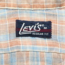 Levi'sリーバイス◆1980年代 チェック ウエスタンシャツ◆ベージュ×ブルー◆サイズM_画像6