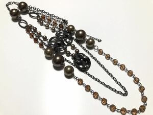  beads 68.5g large ..3 ream design long necklace 