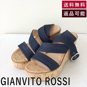 ジャンヴィトロッシ GIANVITO ROSSI サンダル コルクソール サンダル サイズ36 E0705A001-E0727 中古 古着