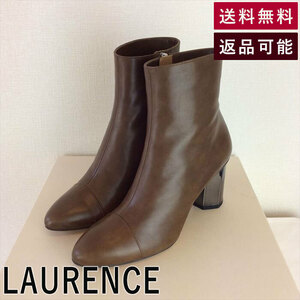 ロランス LAURENCE ブーツ キャメル ミドル丈 メタルヒール E0914Y008-E0928 中古 古着