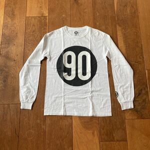 入手困難 90 ナインティ ninety clothing 長袖Tシャツ ロンT 白 19 岡平健治