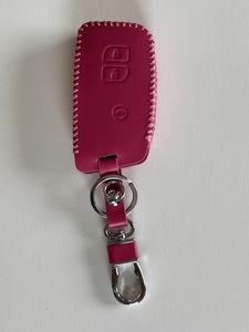 Cowhide Perfect Fit Key Case Lexus DBA-USF40 DAA-UVF45 DAA-UVF46 LEXUS LIST LS600H Версия L Rose Red Color 2