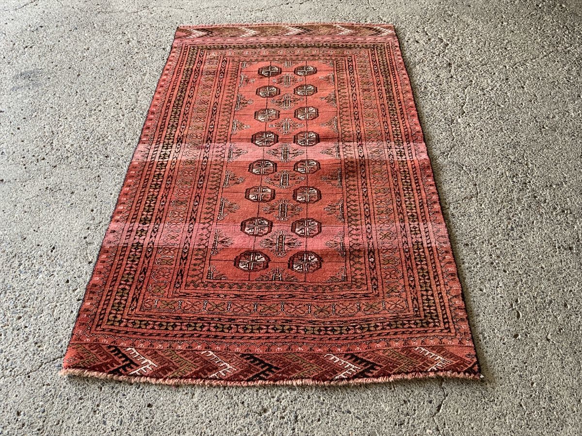 Sale! アフガニスタン トライバルラグ 手織り絨毯 292x85cm-