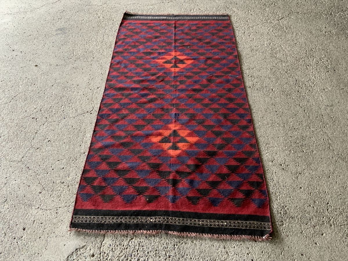 人気商品】 アフガニスタン size:138×90cm 手織り絨毯 www トライバル