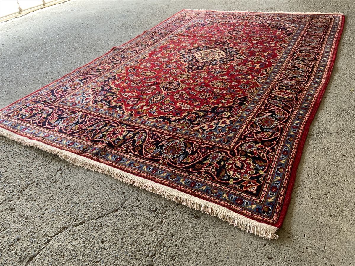 ペルシャ絨毯 ヴィンテージラグ 手織り絨毯 ベニワレン 288×200cm ラグ ...