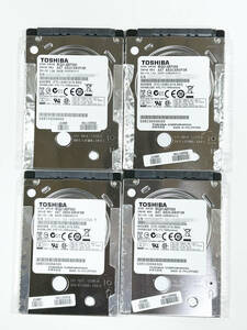 【J-550】 中古美品 TOSHIBA HDD500GB 2.5インチ 厚さ7mm 4枚セット 動作保証品