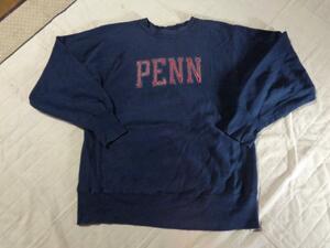 L/PENN/ぺンシルバニア大学/刺繍タグ/USA/1990年代/90s/チャンピオンChampion/リバースウィーブ/ビンテージ/スウェットパーカー/ネイビー