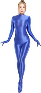 ASHOTPLZ全身タイツ セクシー コスプレ 衣装 コスチューム 仮装 スベスベ パンティストッキング 光沢 ダンス タイツ ブルー