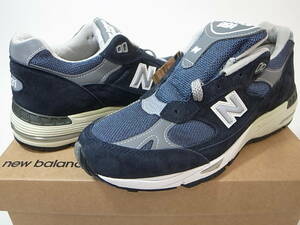 【送料無料 即決】海外限定 日本未発売 NEW BALANCE UK製 W991NV 25cm US8 新品 NAVY ネイビー 紺 MADE IN ENGLAND 英国製 イギリス製