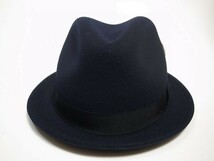 【送料無料 即決】New York Hat ニューヨークハット Lite Felt Pinched Stingy 中折れ フェルトハット ネイビー XL 新品 米国製MADE IN USA_画像4