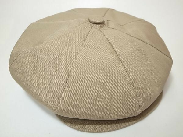 【送料無料 即決】New York HatニューヨークハットNewYorkHat USA製 Canvas Newsboy キャンバス コットン素材 キャスケット カーキ M 新品