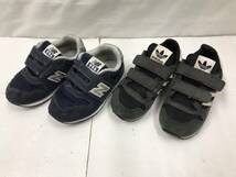 adidas New Balance アディダス ニューバランス ベビーシューズ3足セット ブラック ネイビー 14/15/16cm 23031703_画像2