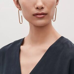 ◆残り1点◆シルバーロングフープピアス シルバー