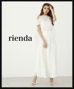 rienda リエンダ　クラフトlace ジャストウエストマキシスカー　1円出品