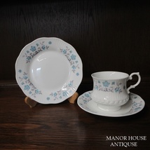 イギリス製 Mayfair メイフェア陶器 トリオ カップアンドソーサー ケーキプレート ディスプレイ用 英国 tableware 1843sb_画像2