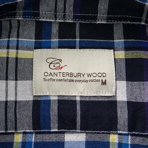 新品 カンタベリーウッド フレンチ リネン コットン チェック BDシャツ M 紺 白 青 【ABE146_540】 春夏 CANTERBURY WOOD ボタンダウンの画像10