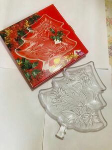 クリスマスマスツリープレート ガラス皿　SOGA JAPAN