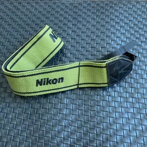 【美品・送料無料】NIKON ニコン FOR PROFESSIONAL ストラップ 緑×黒　幅45ｍｍ