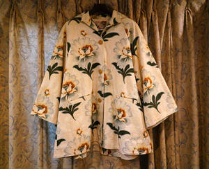  новый товар *baiwa крышка By Walid Vintage хлопок цветочный принт пальто (XS но большой ) * принт пальто . приятный by walid