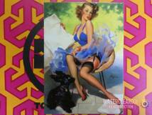 ※＊※55039-ExHS※＊※[50's & 60's ANTIQUE-STICKER] VINTAGE PIN-UP LADY_画像1