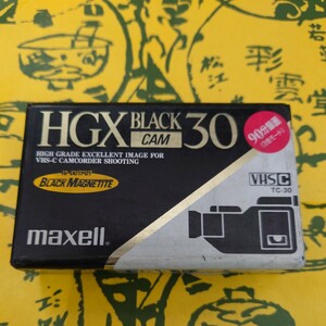 maxell　マクセル　HGX BLACK CAM 30 90分録画　VHS C TC-30 コンパクトビデオカセット