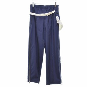 【46】MAISON MARGIELA 10 / メゾン マルジェラ 19SS S50KA0451 WOOL POPELINE SIDE ZIP PANTS サイドジップワイドパンツ