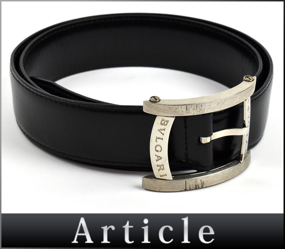 ブルガリ/BVLGARI 製 純正 新品 18/14 黒アリゲーターベルト 公式販売