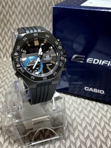 新品 カシオ CASIO 正規品 腕時計 エディフィス EDIFICE 腕時計 Bluetooth クロノグラフ スマートフォンリンク 腕時計 アナデジ ブラック_画像5
