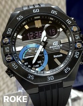 新品 カシオ CASIO 正規品 腕時計 エディフィス EDIFICE 腕時計 Bluetooth クロノグラフ スマートフォンリンク 腕時計 アナデジ ブラック_画像1